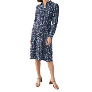 & Other Stories Floral Print Viscose Midi Shirt Dress Women's Size 0 NWT Cottage